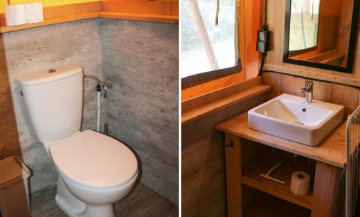 Glamping Lodge - Kleine Beer- Badkamer