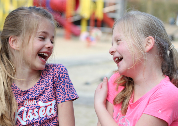 Spelende kinderen speeltuin